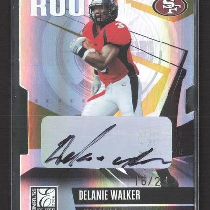 2006 Donruss Elite Status Delanie Walker #136 16/24 Auto Gold
