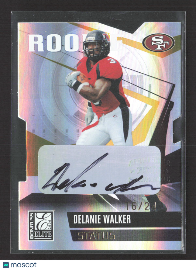 2006 Donruss Elite Status Delanie Walker #136 16/24 Auto Gold