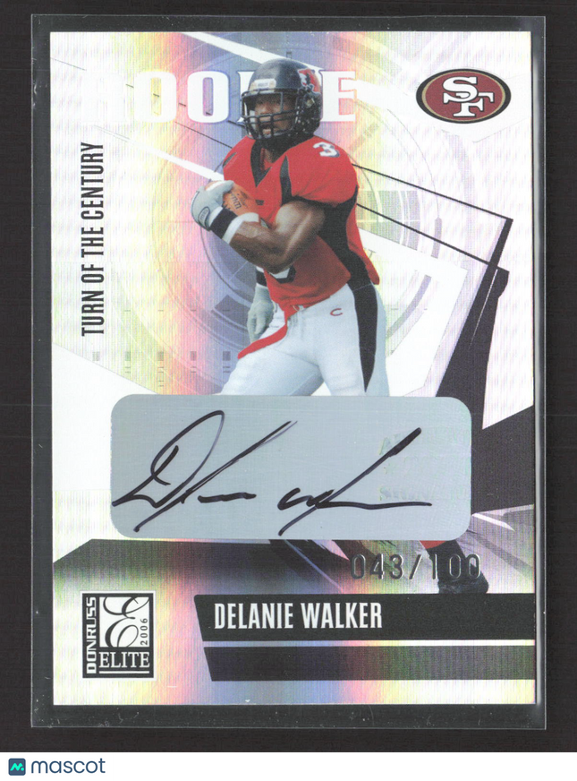 2006 Donruss Elite Turn of the Century Delanie Walker #136 043/100 Auto