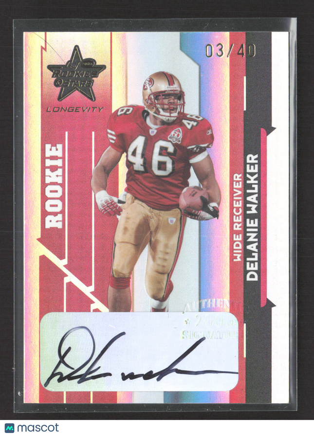 2006 Donruss Rookies & Stars Longevity Delanie Walker #231 03/40 Auto