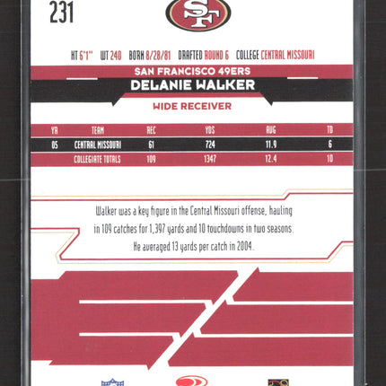 2006 Donruss Rookies & Stars Longevity Delanie Walker #231 03/40 Auto