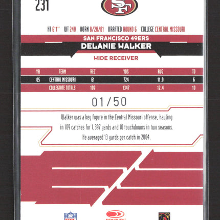 2006 Leaf Rookies & Stars Longevity Delanie Walker #231 Auto