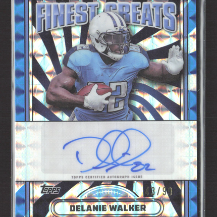 2024 Topps Finest Greats Delanie Walker #FG-DW Blue Prism Refractor 43/99 Auto
