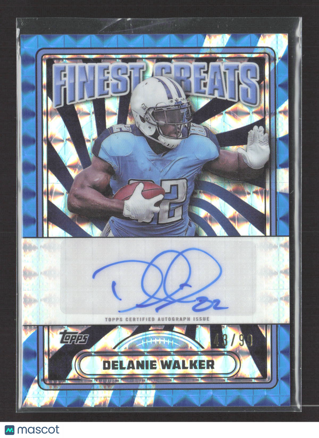 2024 Topps Finest Greats Delanie Walker #FG-DW Blue Prism Refractor 43/99 Auto