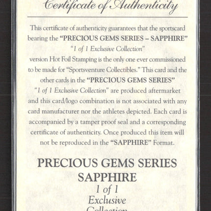 1991 Pinnacle Precious Gems Series Sapphire Roger Craig #32 1/1 Exclusive