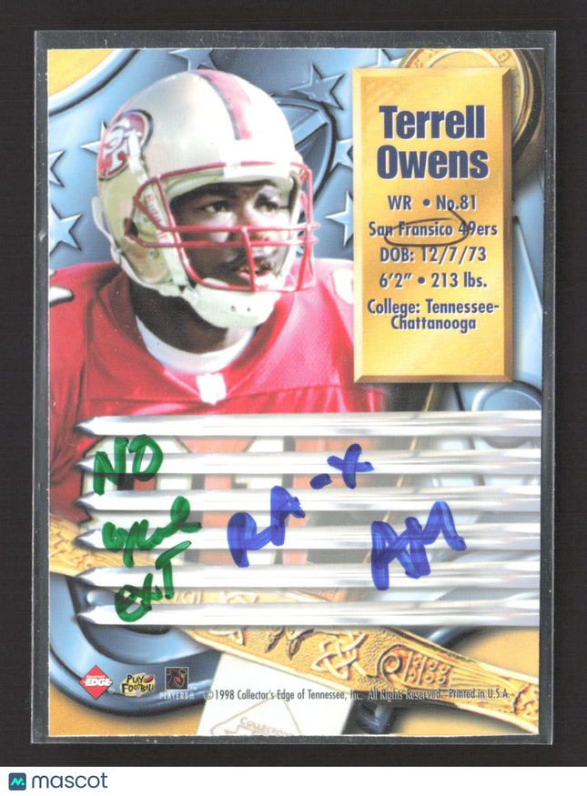 1998 Collector's Edge First Place Terrell Owens #81 Proof