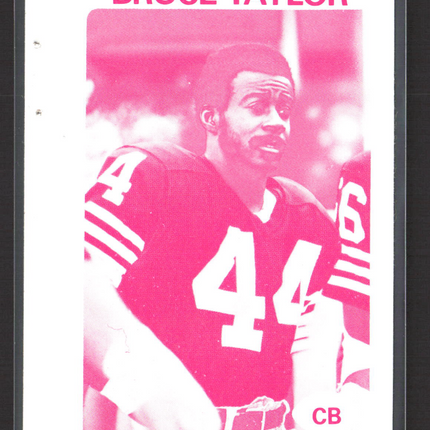 1978 Topps Pink Test Bruce Taylor Blank Back Proof