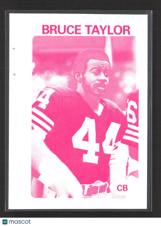 1978 Topps Pink Test Bruce Taylor Blank Back Proof