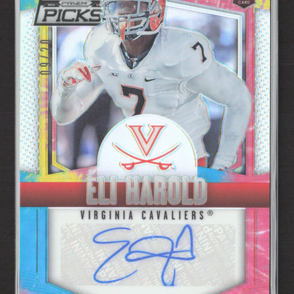 2015 Panini Prizm Collegiate Draft Picks Eli Harold #186 Tie-Dye RC Auto /20