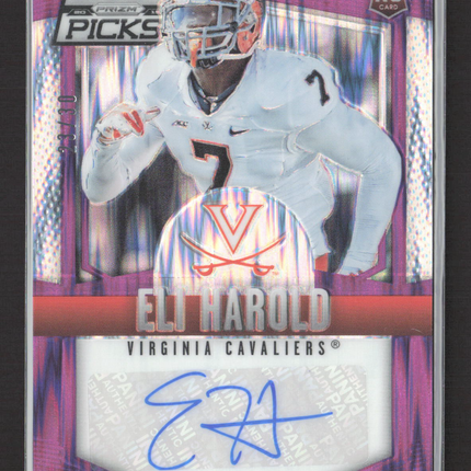 2015 Panini Prizm Collegiate Draft Picks Eli Harold #186 Purple RC Auto /30