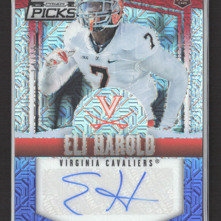 2015 Prizm Collegiate Draft Picks Eli Harold #186 Red White Blue RC Auto /15
