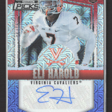 2015 Prizm Collegiate Draft Picks Eli Harold #186 Red White Blue RC Auto /15