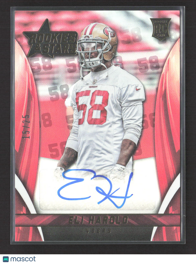 2015 Panini Rookies & Stars Eli Harold #RS-EH RC 15 / 25 Auto