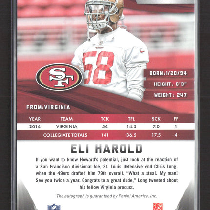 2015 Panini Rookies & Stars Eli Harold #RS-EH RC 15 / 25 Auto