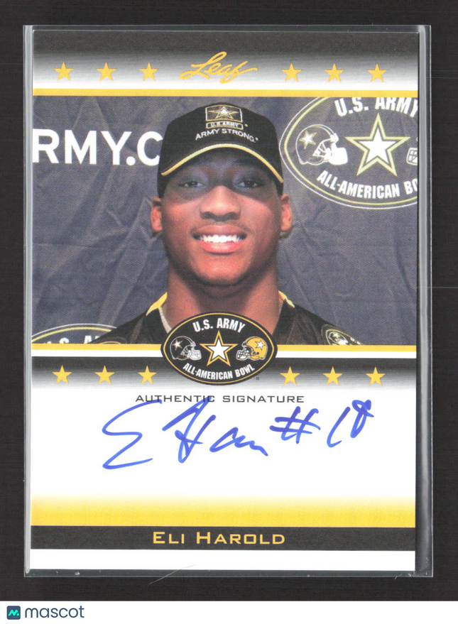 2012 Leaf U.S. Army All-American Bowl Selection Tour Eli Harold #TAEH1 /125 Auto