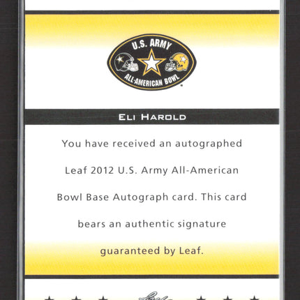 2012 Leaf U.S. Army All-American Bowl Eli Harold #BA-EH1 Auto