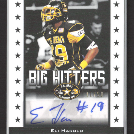 2012 Leaf U.S. Army All-American Bowl Big Hitters Eli Harold #BH-EH1 11/20 Auto
