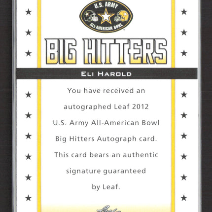 2012 Leaf U.S. Army All-American Bowl Big Hitters Eli Harold #BH-EH1 11/20 Auto