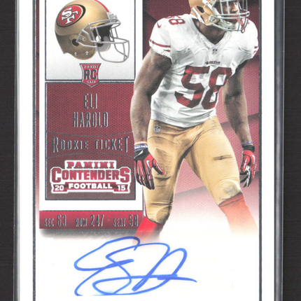 2015 Panini Contenders Football Eli Harold #130 RC Auto
