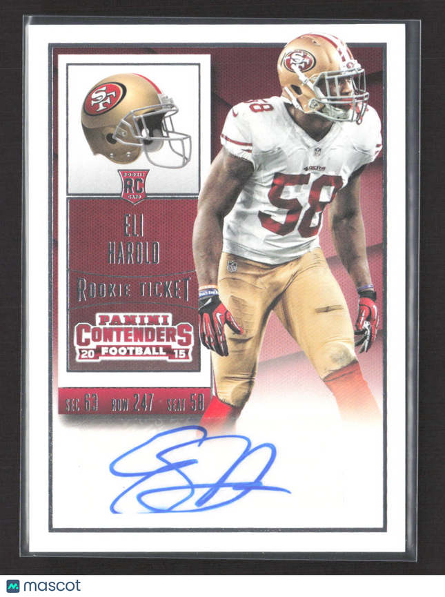 2015 Panini Contenders Football Eli Harold #130 RC Auto