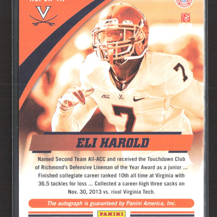 2016 Panini Virginia Team Collection Eli Harold #EH-VA 46/99 Auto