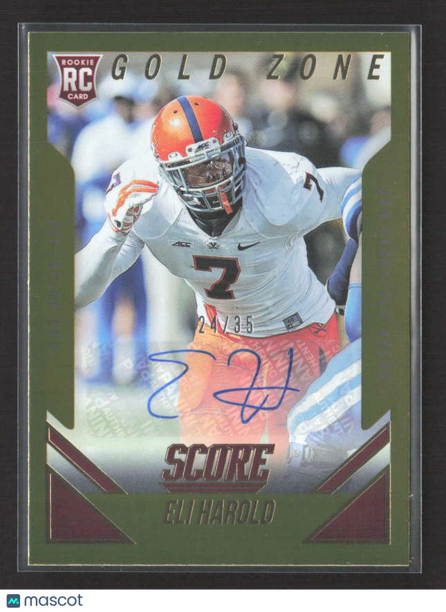2015 Panini Score Gold Zone Eli Harold #343 RC 24/35 Auto