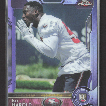 2015 Topps Chrome Eli Harold #158 Purple Refractor RC
