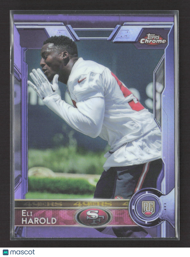 2015 Topps Chrome Eli Harold #158 Purple Refractor RC