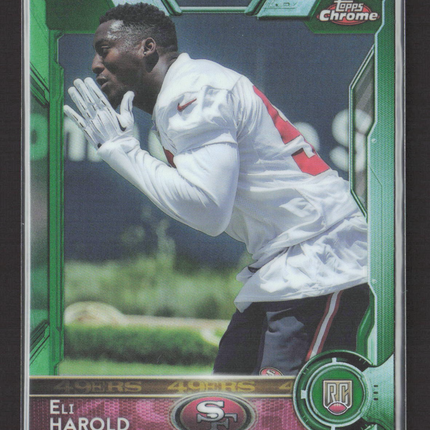 2015 Topps Chrome Eli Harold #158 Green Refractor RC