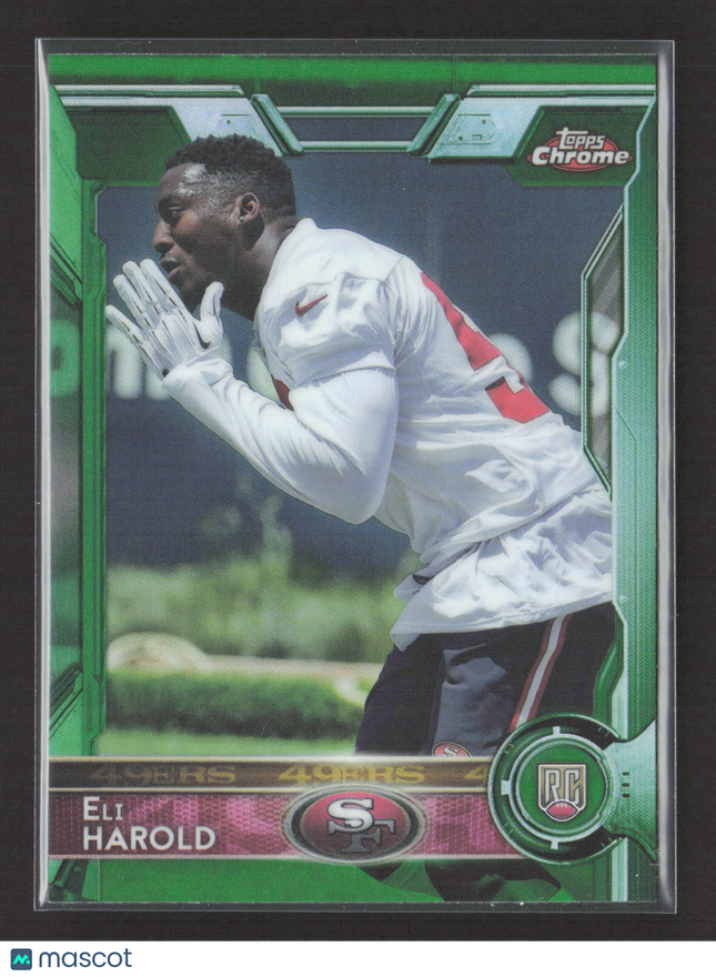 2015 Topps Chrome Eli Harold #158 Green Refractor RC