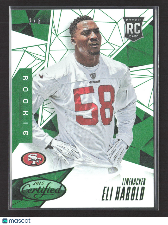 2015 Panini Certified Eli Harold #142 Emerald RC 2/5