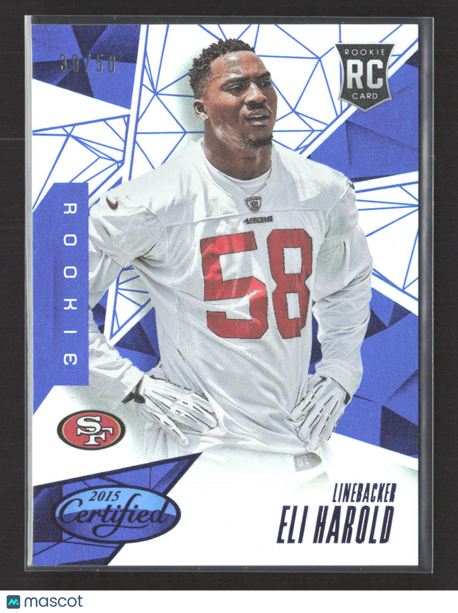 2015 Panini Certified Eli Harold #142 Blue RC /50