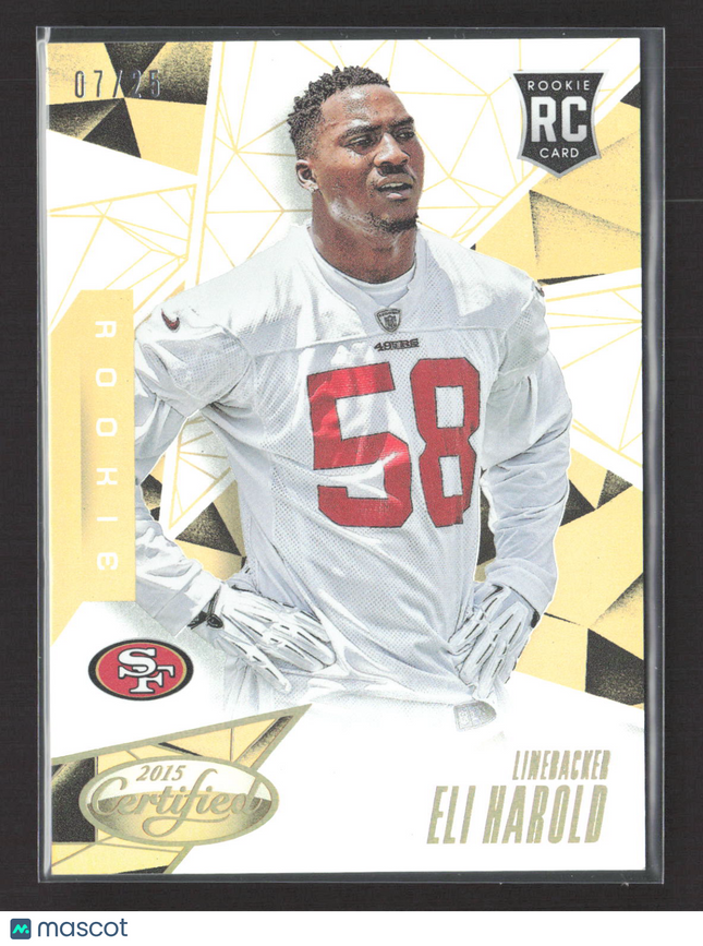 2015 Panini Certified Eli Harold #142 RC 07/25 Gold