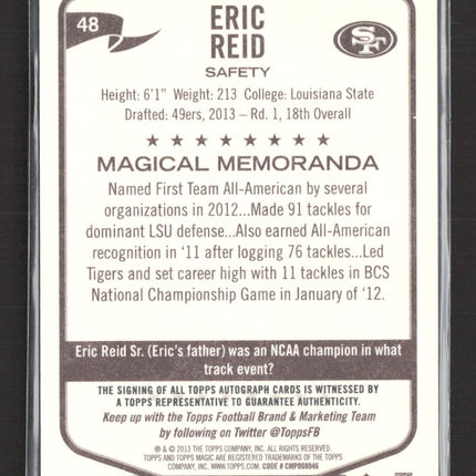 2013 Topps Magic Eric Reid #48 RC Auto