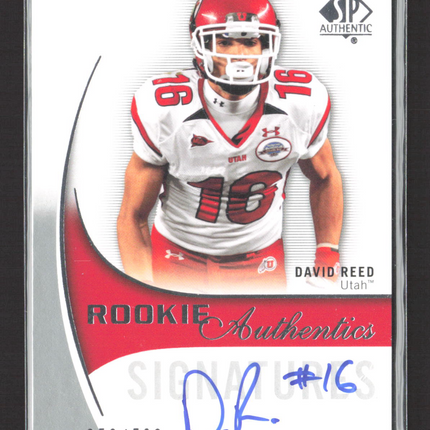 2010 UD SP Authentic Rookie Authentics Signatures David Reed #173 052/599 Auto