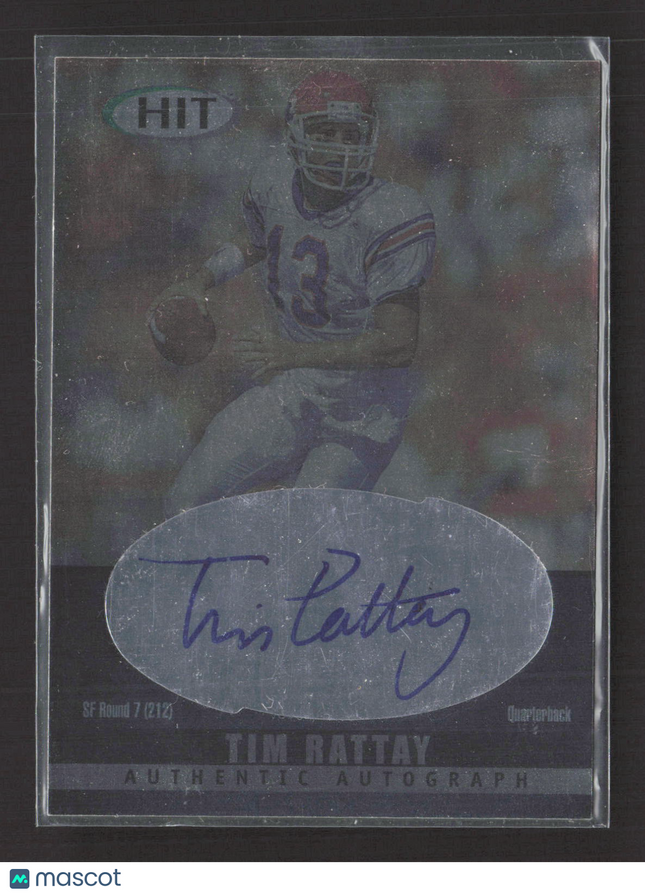 2000 SAGE HIT Tim Rattay #A13 Authentic Autograph Auto