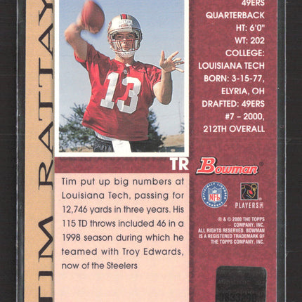 2000 Bowman Tim Rattay #TR Auto