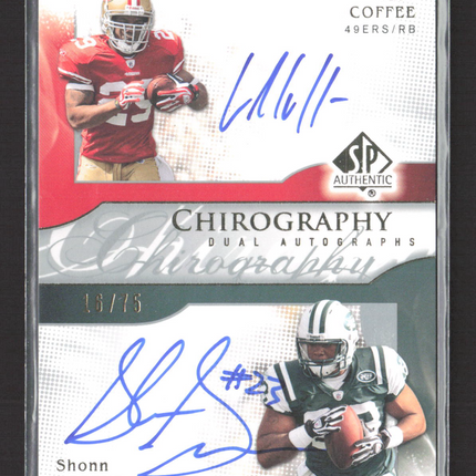 2009 Upper Deck SP Glen Coffee Shonn Greene #CH2-GS Dual Auto /75