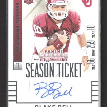 2015 Panini Contenders Draft Picks Blake Bell #155 RC Auto
