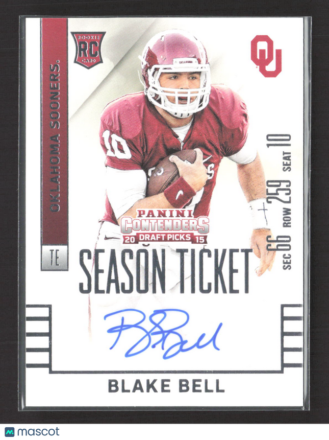 2015 Panini Contenders Draft Picks Blake Bell #155 RC Auto