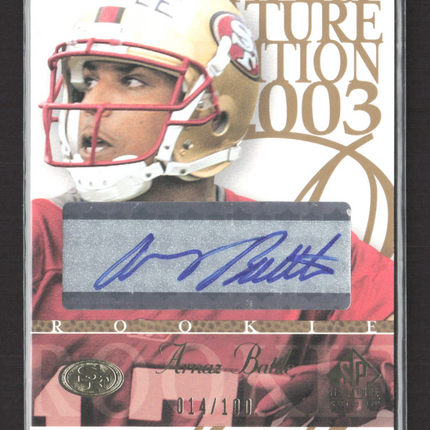 2003 Upper Deck SP Signature Edition Arnaz Battle #AR-AB 014/100 Auto