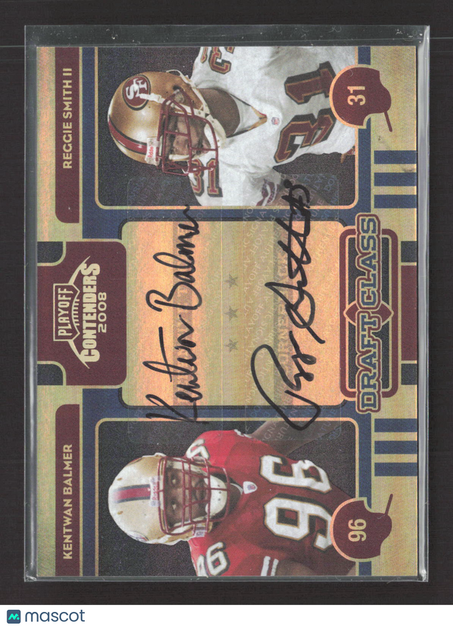 2008 Playoff Draft Class Kentwan Balmer Reggie Smith II #29 10/10 Auto
