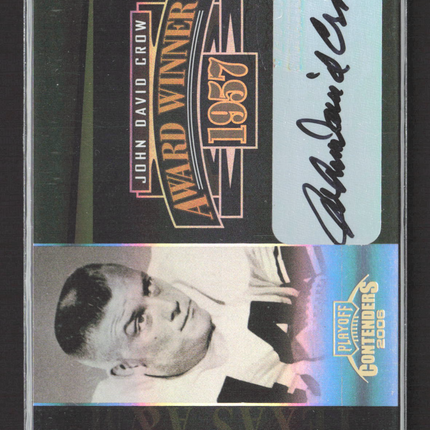 2006 Playoff Contenders Award Winners John David Crow #AW-25 053/200 Auto