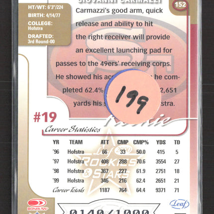 2000 Leaf Rookies & Stars Giovanni Carmazzi #152 Auto