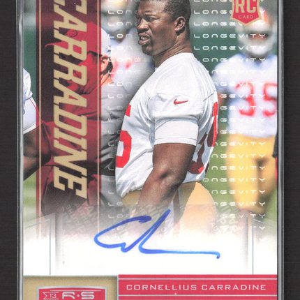 2013 Panini Rookies & Stars Longevity Cornellius Carradine #247 RC Auto