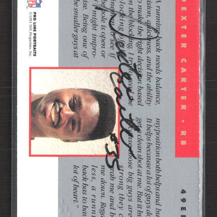 1991 Pro Line Portraits Dexter Carter #440 Auto