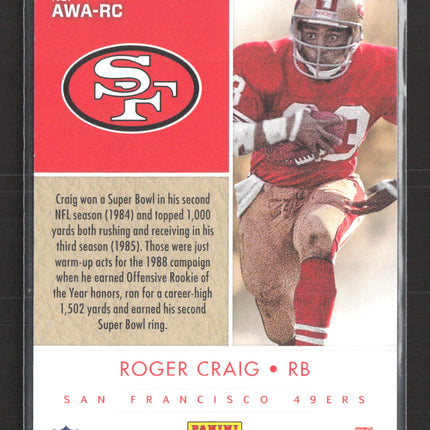 2017 Panini Award Winners Autographs Roger Craig #AWA-RC Auto
