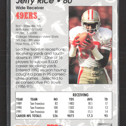 1992 Pro Set Jerry Rice #651 Auto /980