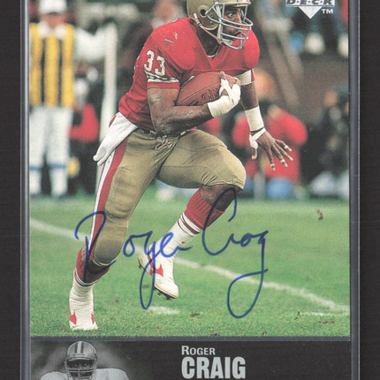 1997 Upper Deck NFL Legends Roger Craig #AL-92 Auto