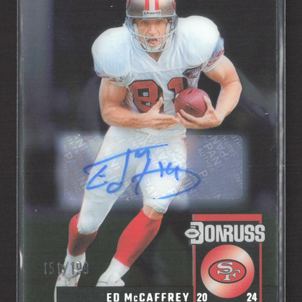 2025 Panini Clearly Donruss Football Ed McCaffrey #1 Auto